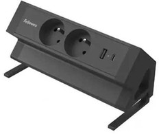 Fellowes Power desk 2, TYP E, juoda