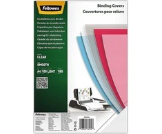 Fellowes įrišimo viršeliai Fellowes lygūs A4/180µm skaidrūs (100)