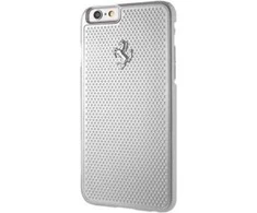 Apple iPhone 6 / 6S Ferrari dėklas Perforated Aliuminio (FEPEHCP6SI) sidabrinės spalvos