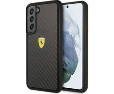 Samsung Galaxy S22 Ferrari dėklas On Track Real Carbon (FEHCS22SFCAK) juodos spalvos