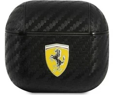 Apple AirPods 3 ausinių dėklas Ferrari On Track PU Carbon (FESA3CABK) juodos spalvos