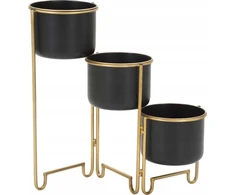 Ferretti Metaliniai gėlių vazonai ant sulankstomo stovo, aukštis 55 cm