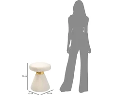 Ferretti pliušinė taburetė, aukštis 51 cm