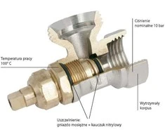 Ferro 1 / 2 "ZG5Y radiatoriaus vožtuvas