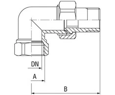 Ferro 5/4 "žalvarinė jungtis SGU10