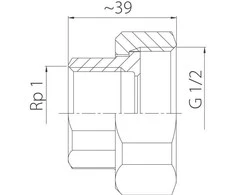 Ferro 6/4 "x1" 2 vnt (SG17)