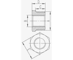 Ferro Brass redukcija 11 / 4x3 / 4 "R09Z