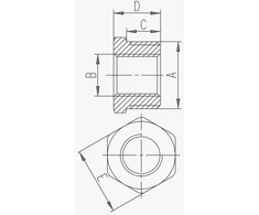 Ferro Brass redukcija 2x11 / 4 "R11Z