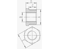 Ferro Brass redukcija 6 / 4x1 "R07Z