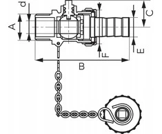 Ferro DRAIN RUULULINIS VOŽTUVAS GZ1 / 2", VELENAS F-COMFORT