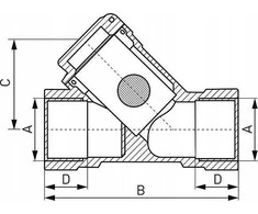 Ferro Dujinis tinklinis filtras 5/4 GW-GW tipas G41