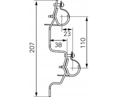 Ferro Ferro rankenėlių rinkinys 3/4" sanitariniams kolektoriams LC2RDW20