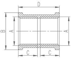 Ferro Geležies žalvario rankovė 5/4 "M05Z