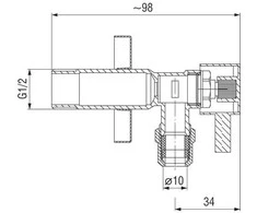 Ferro Kampinis vožtuvas su keramikos galvute 1 / 2 "x1 / 2" (Z1212C)