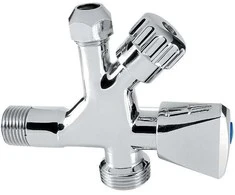 Ferro kombinuotas kampinis vožtuvas 1/2"x3/8"x3/4" (CF5104)