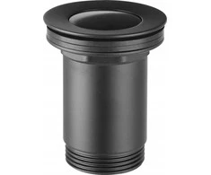 Praustuvo sifono vožtuvas Ferro, juodas/chromuotas S283-BL-B