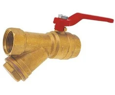 Ferro Vanduo rutulinis vožtuvas su 3/4 colio įstrižu filtru KZF2