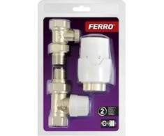 Ferro ZTV20 TERMOSTATŲ RINKINYS. TISIUS DUGTINĖS GALVOS SU GALVA GT20 // M.Z.PAKIET-PR-1/2-FER-DOL-GT20