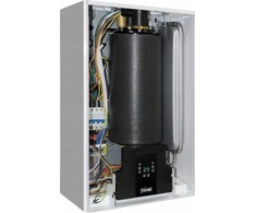 Ferroli TOR 18 - Sieninis elektrinis šildymo katilas, galios diapazonas: 1,5 - 18,0 kW. Orų automatika, cirkuliacinis siurblys, išsiplėtimo bakas, galimybė prijungti centrinio šildymo vožtuvą. / Karšto vandens įtampa: 3 x 380 V (S) Ant sienos pakabinami katilai