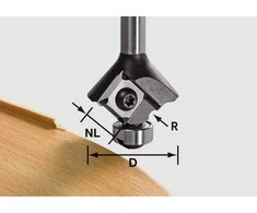 Festool Suapvalinimo freza su apsukamomis pjovimo plokštelėmis S8 HW R1 D28 KL12,7 MFK