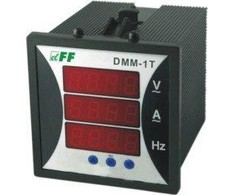 F&amp;F 1 fazė - 12- 400V AC 1- 9000 / 5A 10- 100 Hz skaitmeninė matrica 96x96mm DMM-1T