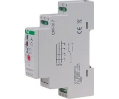 F&amp;F Mikroprocesoriaus fazių seka ir gedimo jutiklis su reguliuojamu asimetrijos slenksčiu, montuojamas ant DIN bėgio True RMS CKF-317-TRMS