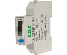F&amp;F 1 fazės elektros skaitiklis 5 / 100A 230V su LU- 01MW ekranu