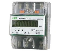F&amp;F Trifazis LCD elektros skaitiklis, 1 klasė, LE-02D CT