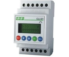 F&amp;F Pulso matuoklis 24-264V AC / DC 1P 8A programuojamas CLI-01
