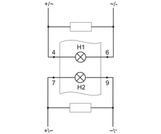 F&amp;F Maitinimo indikatoriaus lemputė - dustan LK-714 maitinimo valdymo lemputė 2xLED raudona žalia 5÷10V 130÷260V AC/DC LK-7145÷10V