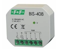 F&amp;F 1NO 16A 100-265V AC IP20 – BIS-408