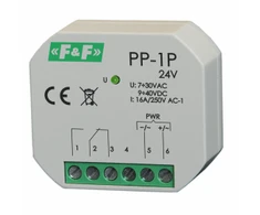 F&amp;F PP-1P 24V elektroninė relė 1P 16A P/T