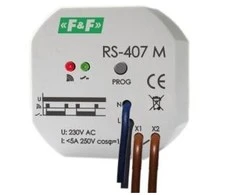 F&amp;F Radijo valdymo siųstuvas 1Z 5A 230V, monostabilus RS- 407 M imtuvas