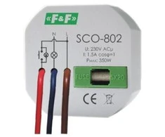 F&amp;F SCO-802 šviesos reguliatorius su 230V AC 350W atminties pilku SCO-802