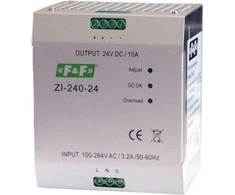 F&amp;F Impulsinis maitinimo šaltinis 230VAC / 24VDC 240W 10A (ZI-240-24)