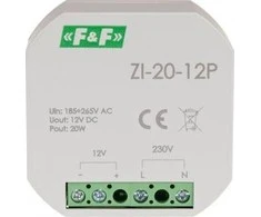 F&amp;F 180- 264V kintamosios srovės impulsinis maitinimo šaltinis, 12 V nuolatinės srovės 1.6A 20W ZI-20-12P