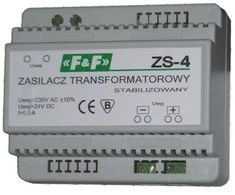 F&amp;F 230VAC / 24VDC 12W 0.5A ZS-4 stabilizatorius