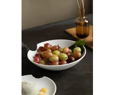 Fiftyeight Products PENKIASDEŠIMT AŠTUONIOS 2 mažos gilios lėkštės su įkandimu Ø 18 cm baltos