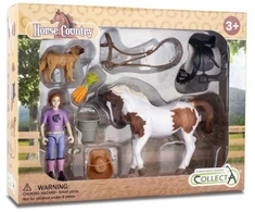 Figūrėlė Collecta Hobio žokėja su gyvūnais ir aksesuarais pakuotėje (004-84320)
