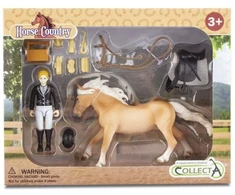 Collecta figūrėlė Profesionali žokėja su arkliu ir arklių priežiūros reikmenimis pakuotėje (004-84321)
