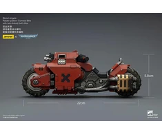 Figūrėlė Games Workshop Figūrėlė Warhammer 40k Blood Angels Raider tipo kovinis motociklas Blood Angels su dvigubais bolt šautuvais, transporto priemonė 1/18, 22 cm