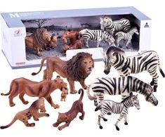 Jokomisiada Gyvūnų safari rinkinys, liūto figūros, zebras