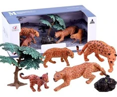 Jokomisiada „Safari“ gyvūnų rinkinys Figūrėlės leopard 4 vnt