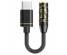 „FiiO x Jade Audio JIEZI A“ ausinių stiprintuvas – juodas ir auksinis – ausinių DAC/AMP 3,5 mm