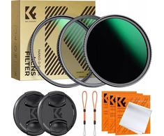 Filtras Kf Filtrų rinkinys Nano-d 3in1 UV Cpl Nd1000 K&amp;f 58mm 58 + 2x Caps 2x Case / Sku.2270v1