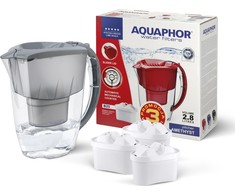Aquaphor vandens filtravimo ąsotis 2,8 l, plastikinis, pilkas, jonų mainų sistema, 500598_IRL