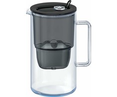 Filtro ąsotis Aquaphor Stiklas 2,5L juodas + 1 Maxfor Plus Mg kasetė