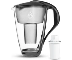 Filtravimo ąsotis Dafi Dafi CRYSTAL LED 2L Juodas stiklinis dzbanek filtrujący su 1 wkładem