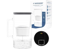 Filtravimo ąsotis Wessper Dzbanek D2 Borosilicate FutureFlow Aquamax (WES201-FF-BK)