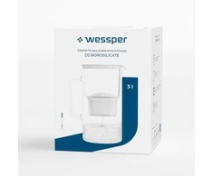 Vandens filtravimo ąsotis Wessper Aquamax Crystalline + 1 vandens filtras | baltas
